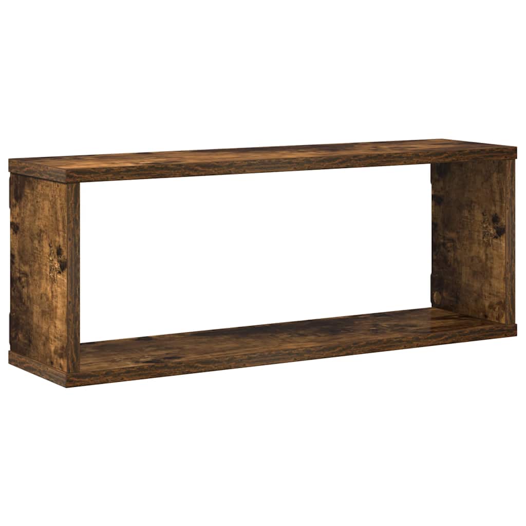 Würfelregale 4 Stk. Räuchereiche 60x15x23 cm Holzwerkstoff