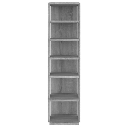 Schuhregale 2 Stk. Grau Sonoma 27,5x27x102 cm Holzwerkstoff