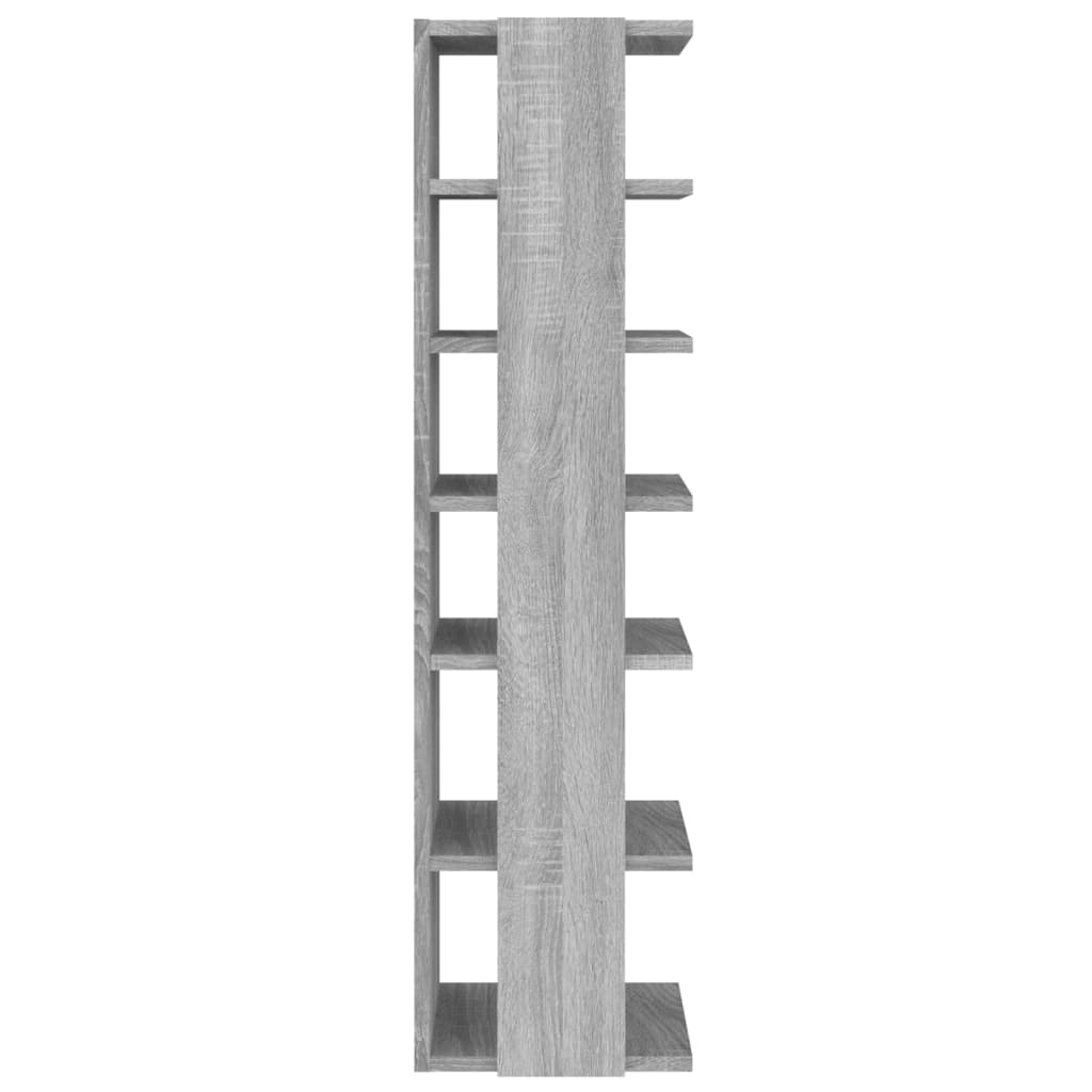 Schuhregale 2 Stk. Grau Sonoma 27,5x27x102 cm Holzwerkstoff