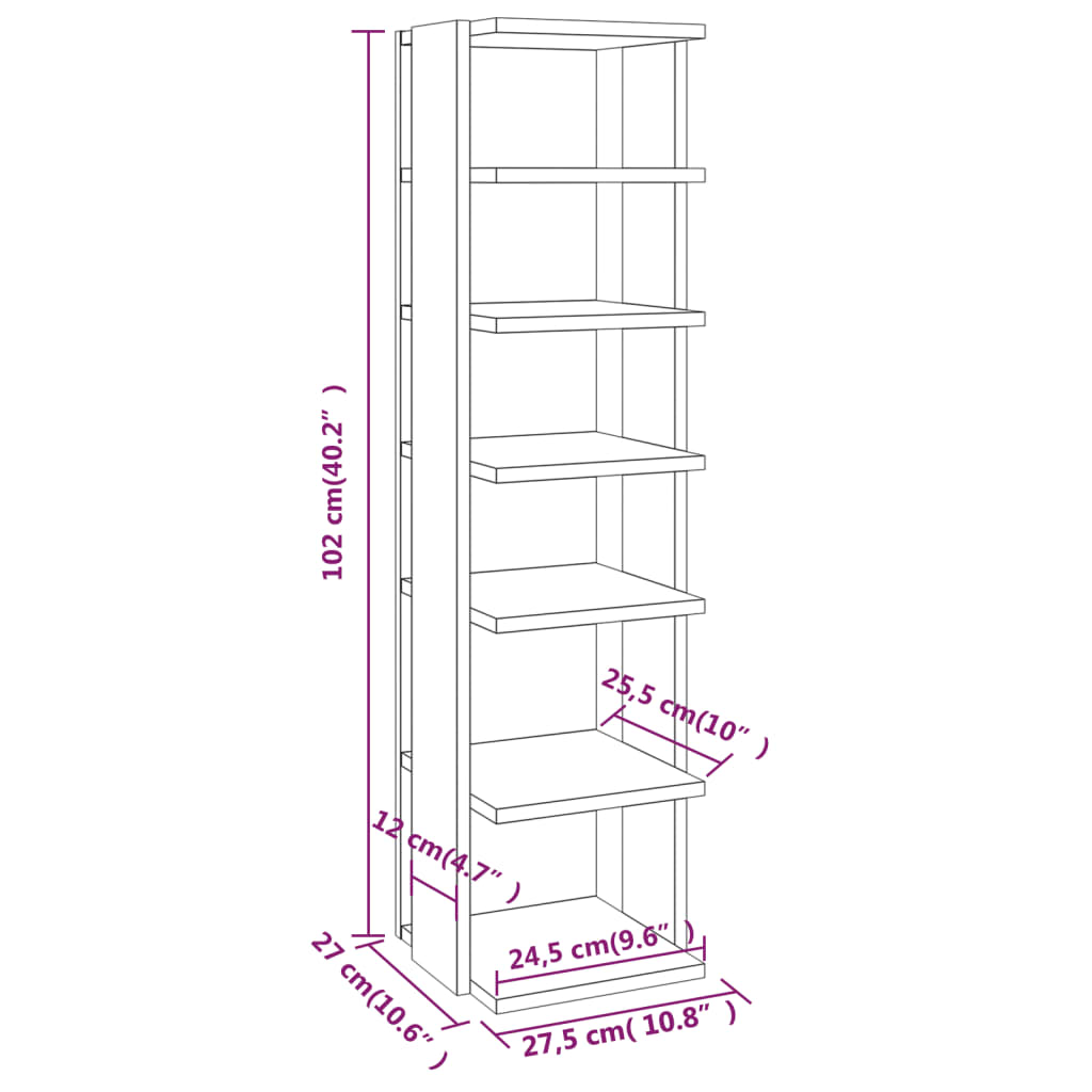 Schuhregale 2 Stk. Grau Sonoma 27,5x27x102 cm Holzwerkstoff