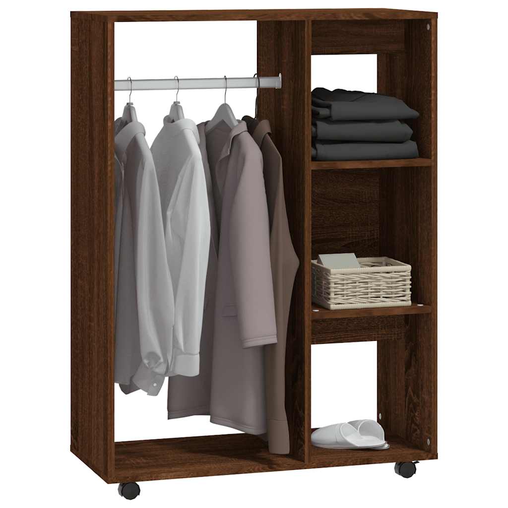 Kleiderschrank Braun Eichen-Optik 80x40x110 cm Holzwerkstoff