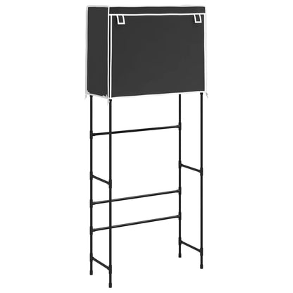 Vaskemaskinehylde 2 hylder Sort 71x29,5x170,5 cm Jern