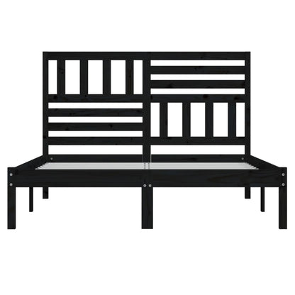 Massivholzbett Schwarz Kiefer 140x190 cm