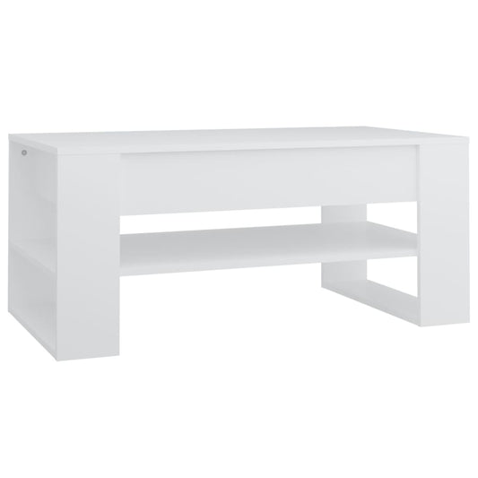 Sofabord Hvid 102x55x45 cm Træ Materiale