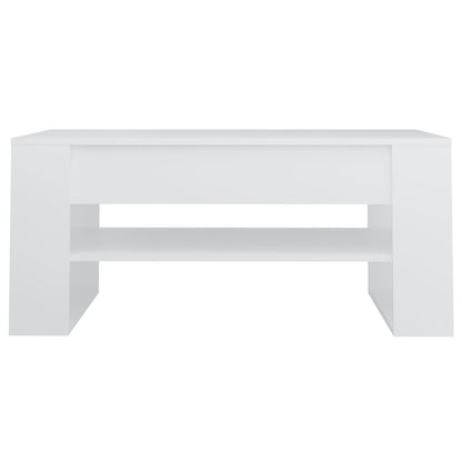 Sofabord Hvid 102x55x45 cm Træ Materiale