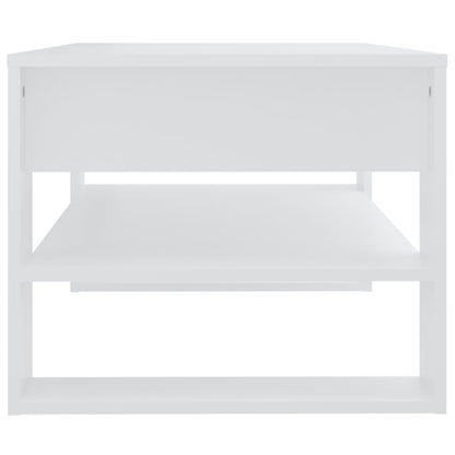Sofabord Hvid 102x55x45 cm Træ Materiale