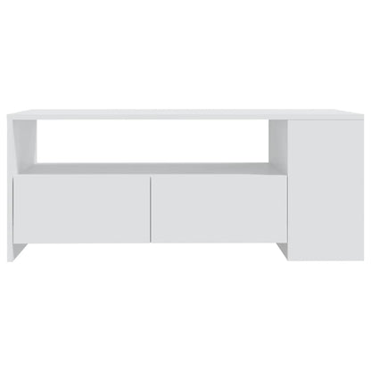 Sofabord Hvid 102x55x42 cm Træ Materiale