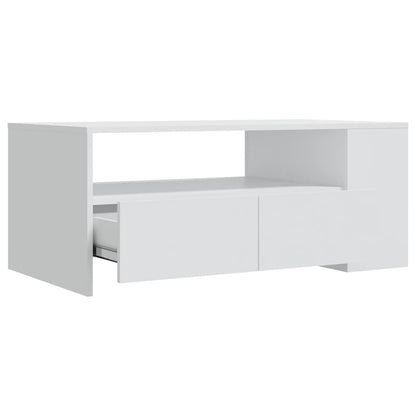 Sofabord Hvid 102x55x42 cm Træ Materiale