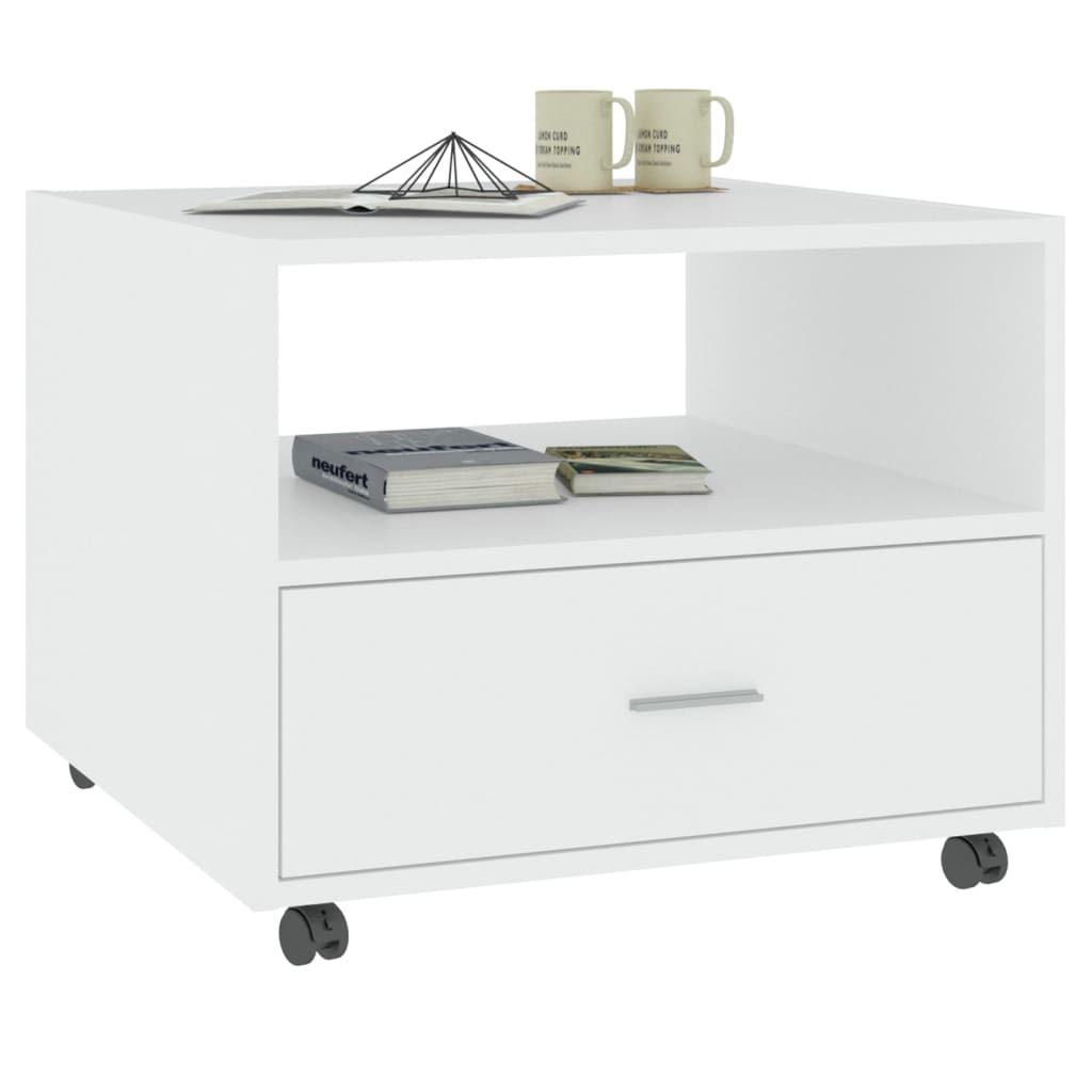 Couchtisch Weiß 55x55x40 cm Holzwerkstoff