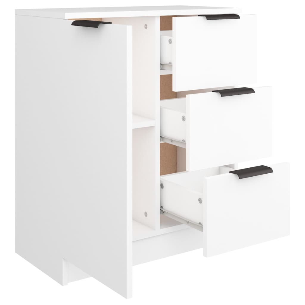 Skænk Hvid 60x30x70 cm Træ Materiale