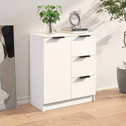 Skænk Hvid 60x30x70 cm Træ Materiale