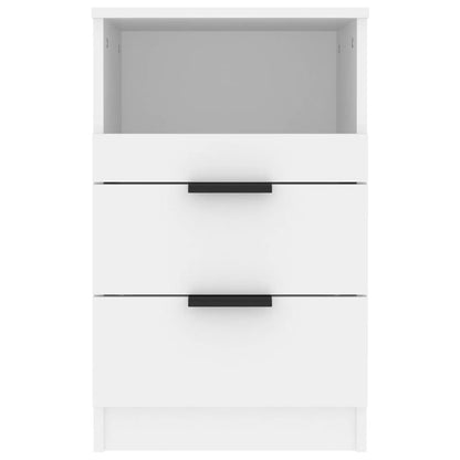 Nachttische 2 Stk. Weiß Holzwerkstoff