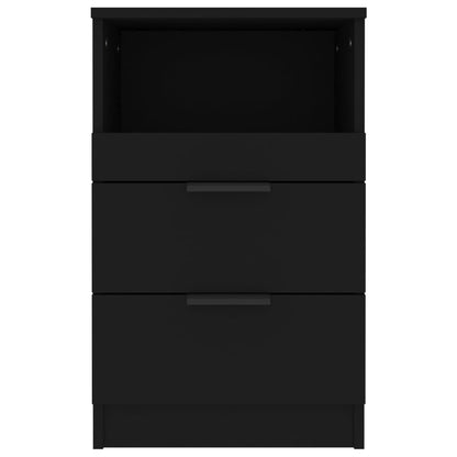 Nachttische 2 Stk. Schwarz Holzwerkstoff