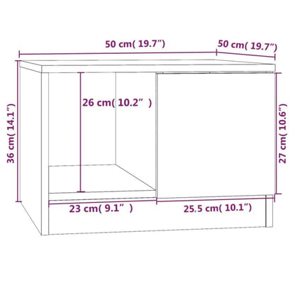 Sofabord Sonoma eg 50x50x36 cm træmateriale