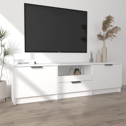 TV-skab Hvid 140x35x40 cm Træ Materiale