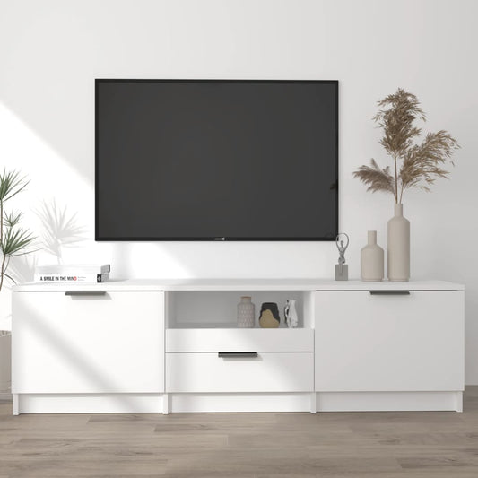 TV-skab Hvid 140x35x40 cm Træ Materiale