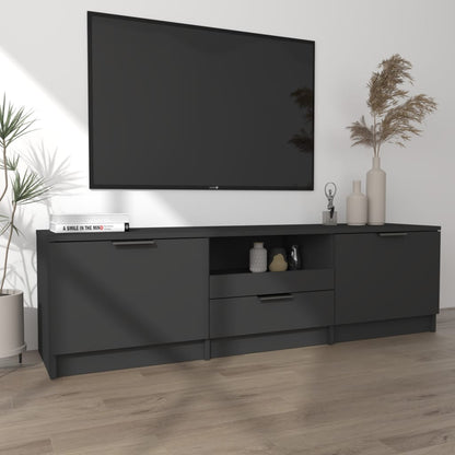 TV-skab Sort 140x35x40 cm Træ Materiale