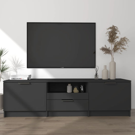 TV-skab Sort 140x35x40 cm Træ Materiale