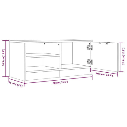 TV-Schrank Schwarz 80x35x36,5 cm Holzwerkstoff