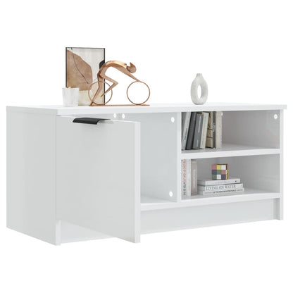 TV-Schrank Hochglanz-Weiß 80x35x36,5 cm Holzwerkstoff
