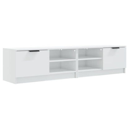 TV-Schränke 2 Stk. Hochglanz-Weiß 80x35x36,5 cm Holzwerkstoff