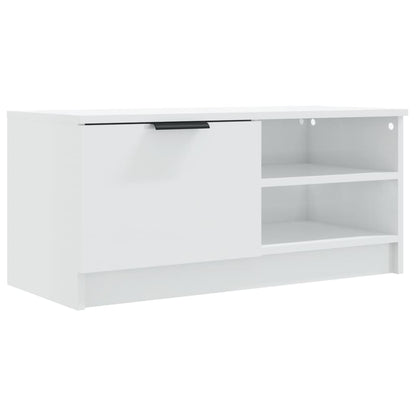 TV-Schränke 2 Stk. Hochglanz-Weiß 80x35x36,5 cm Holzwerkstoff