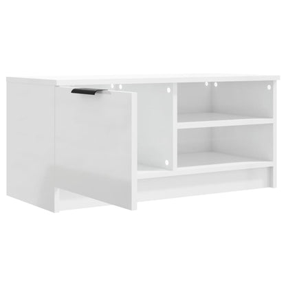 TV-Schränke 2 Stk. Hochglanz-Weiß 80x35x36,5 cm Holzwerkstoff