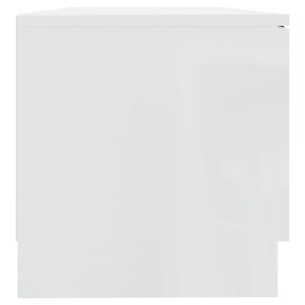 TV-Schränke 2 Stk. Hochglanz-Weiß 80x35x36,5 cm Holzwerkstoff