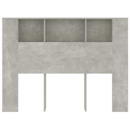 Kopfteil mit Ablagen Betongrau 140x18,5x104,5 cm