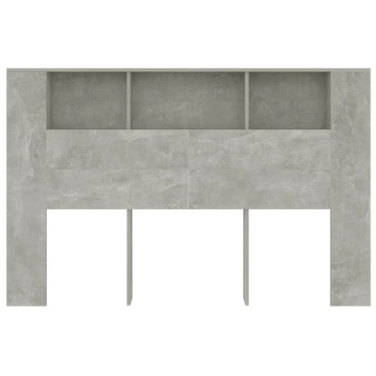 Kopfteil mit Ablagen Betongrau 160x18,5x104,5 cm