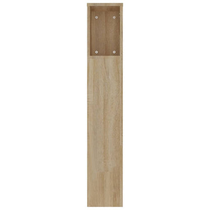 Kopfteil mit Ablagen Sonoma-Eiche 220x18,5x104,5 cm