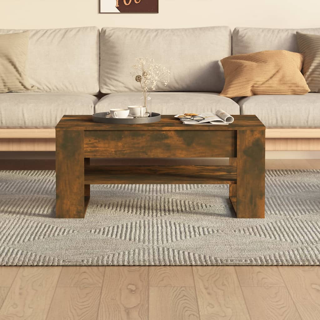 Sofabord røget eg 102x55x45 cm træmateriale