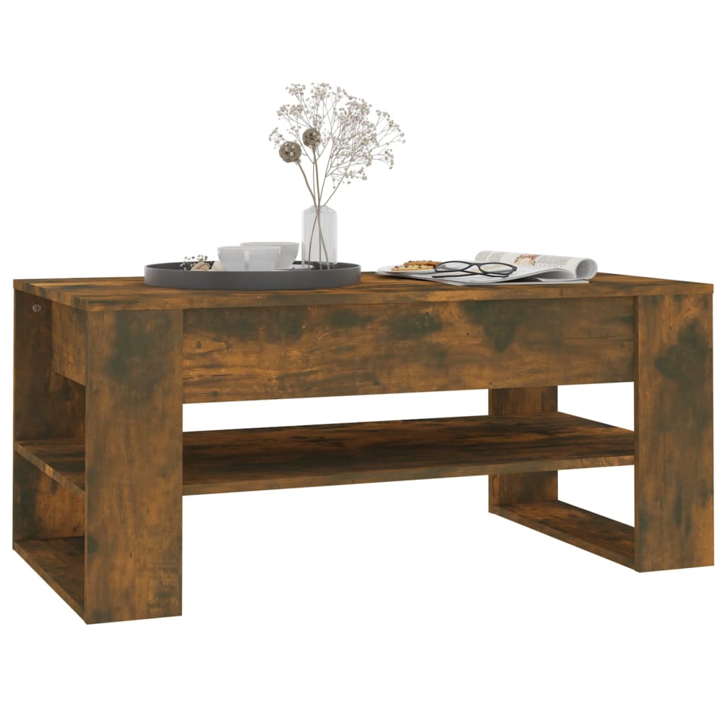 Sofabord røget eg 102x55x45 cm træmateriale