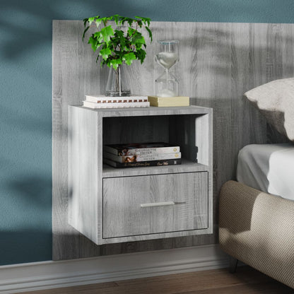 Wand-Nachttische 2 Stk. Grau Sonoma