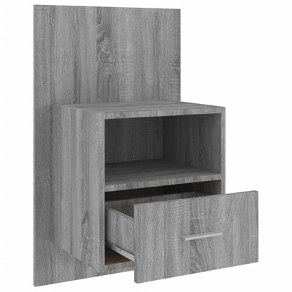 Wand-Nachttische 2 Stk. Grau Sonoma