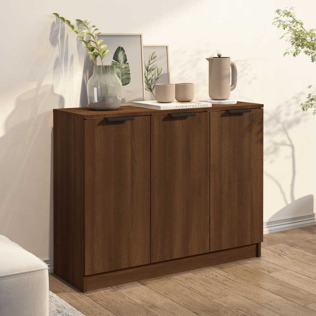 Skænk Brun Eg Look 90,5x30x70 cm Træmateriale