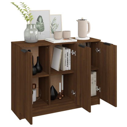 Skænk Brun Eg Look 90,5x30x70 cm Træmateriale