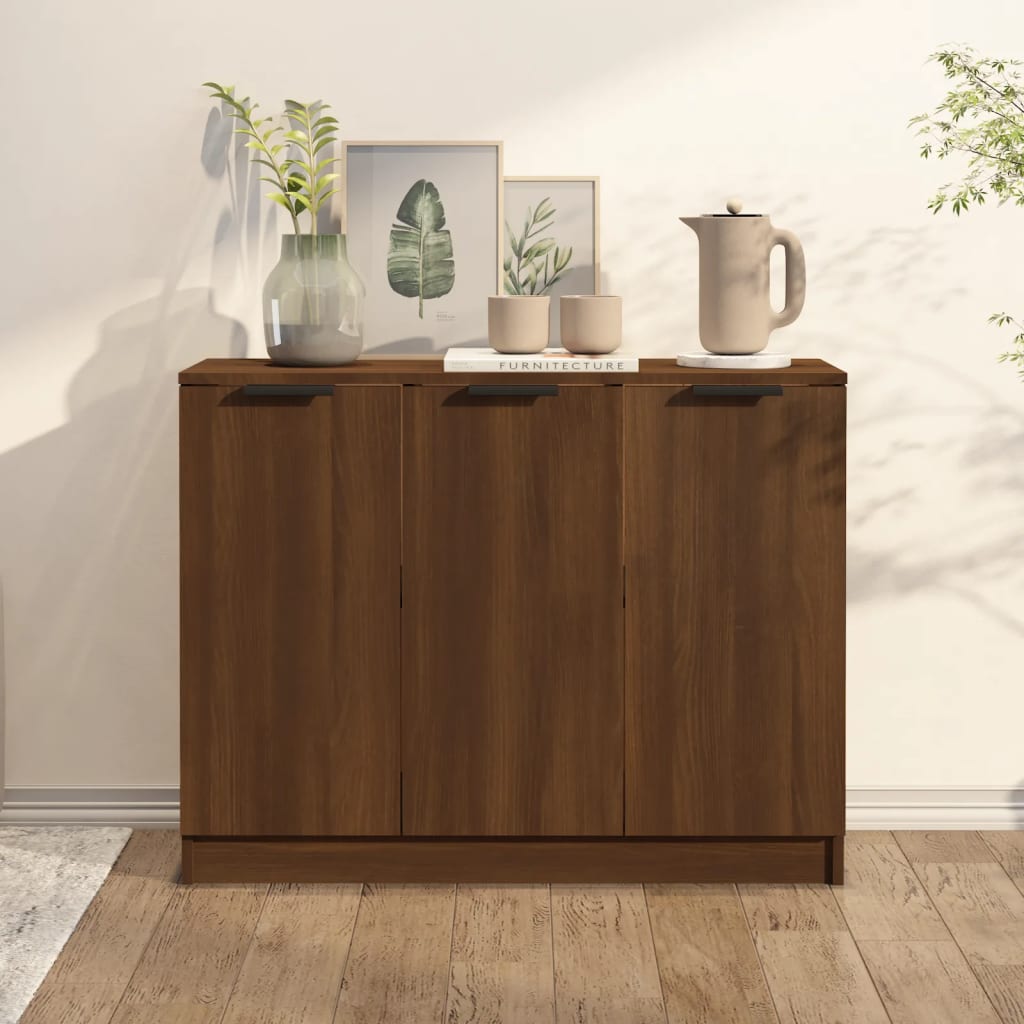 Skænk Brun Eg Look 90,5x30x70 cm Træmateriale