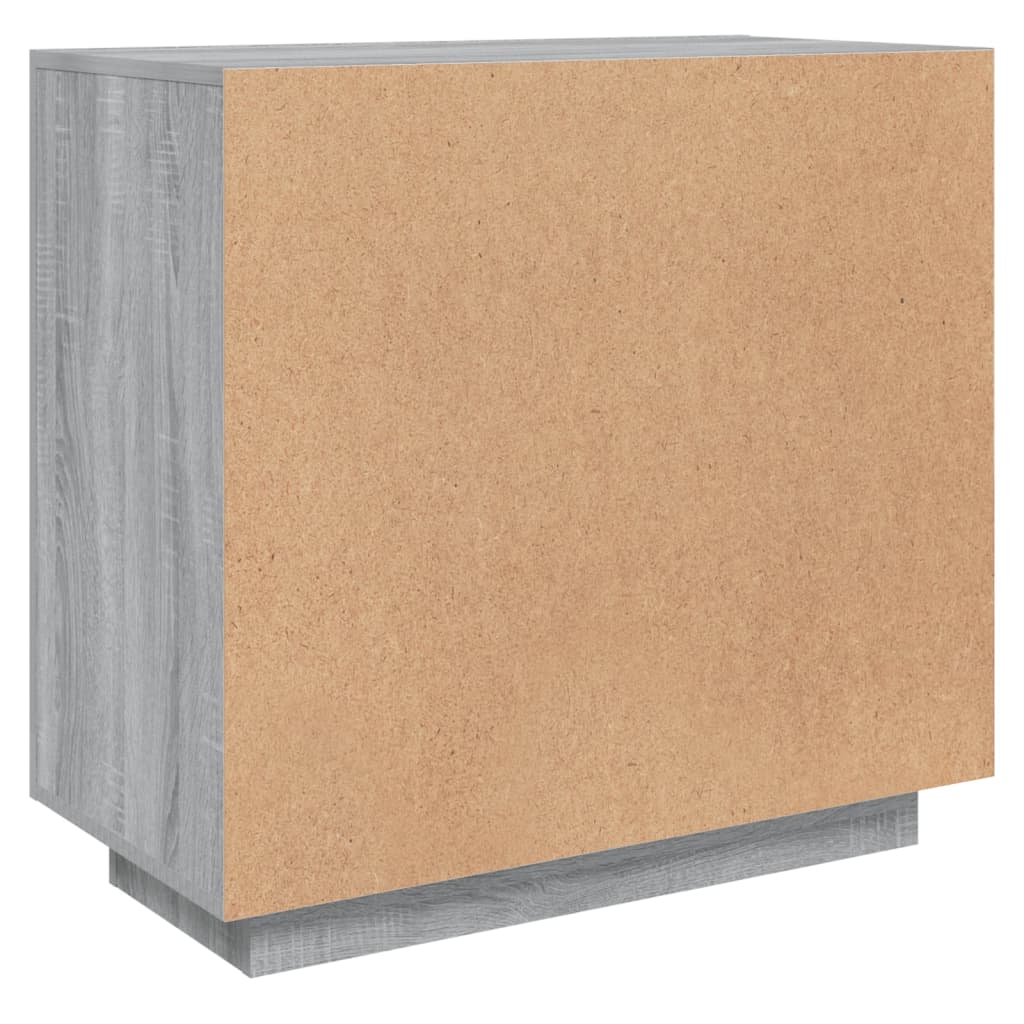 Sideboard Grau Sonoma 80x40x75 cm Holzwerkstoff