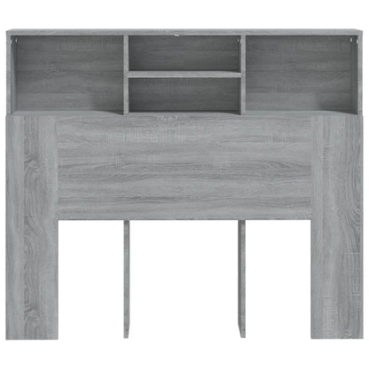 Kopfteil mit Ablagen Grau Sonoma 120x19x103,5 cm