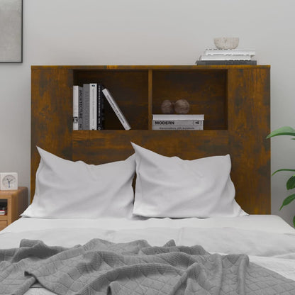 Kopfteil mit Ablagen Räuchereiche 100x18,5x102,5 cm