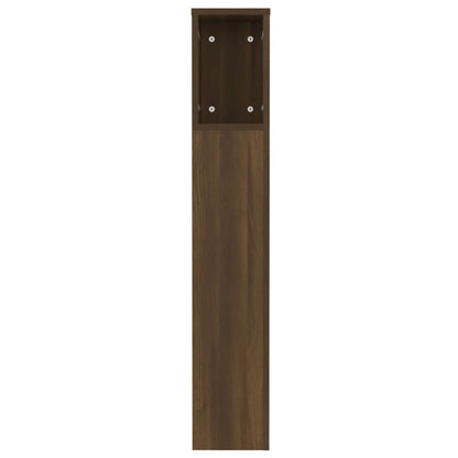 Kopfteil mit Ablagen Braun Eichen-Optik 120x18,5x102,5 cm
