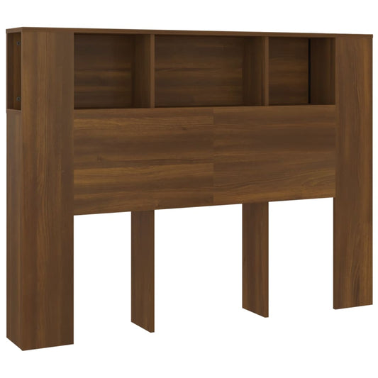 Sengegavl med hylder Brun eg look 140x18,5x104,5 cm