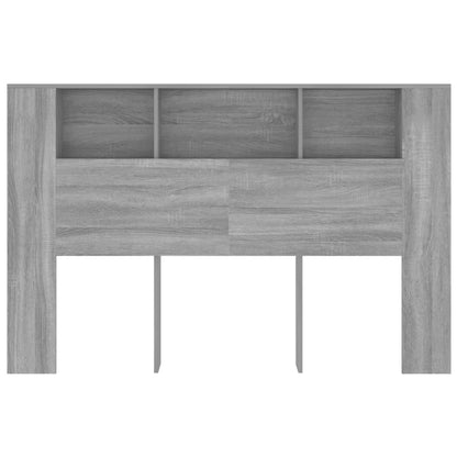 Sengegavl med hylder Grå Sonoma 160x18,5x104,5 cm