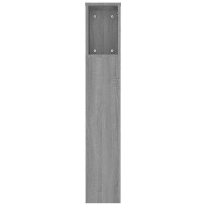 Kopfteil mit Ablagen Grau Sonoma 180x18,5x104,5 cm