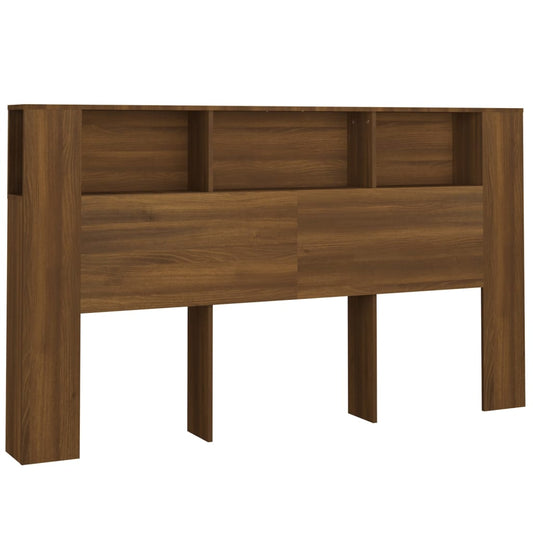 Sengegavl med hylder Brun eg look 180x18,5x104,5 cm