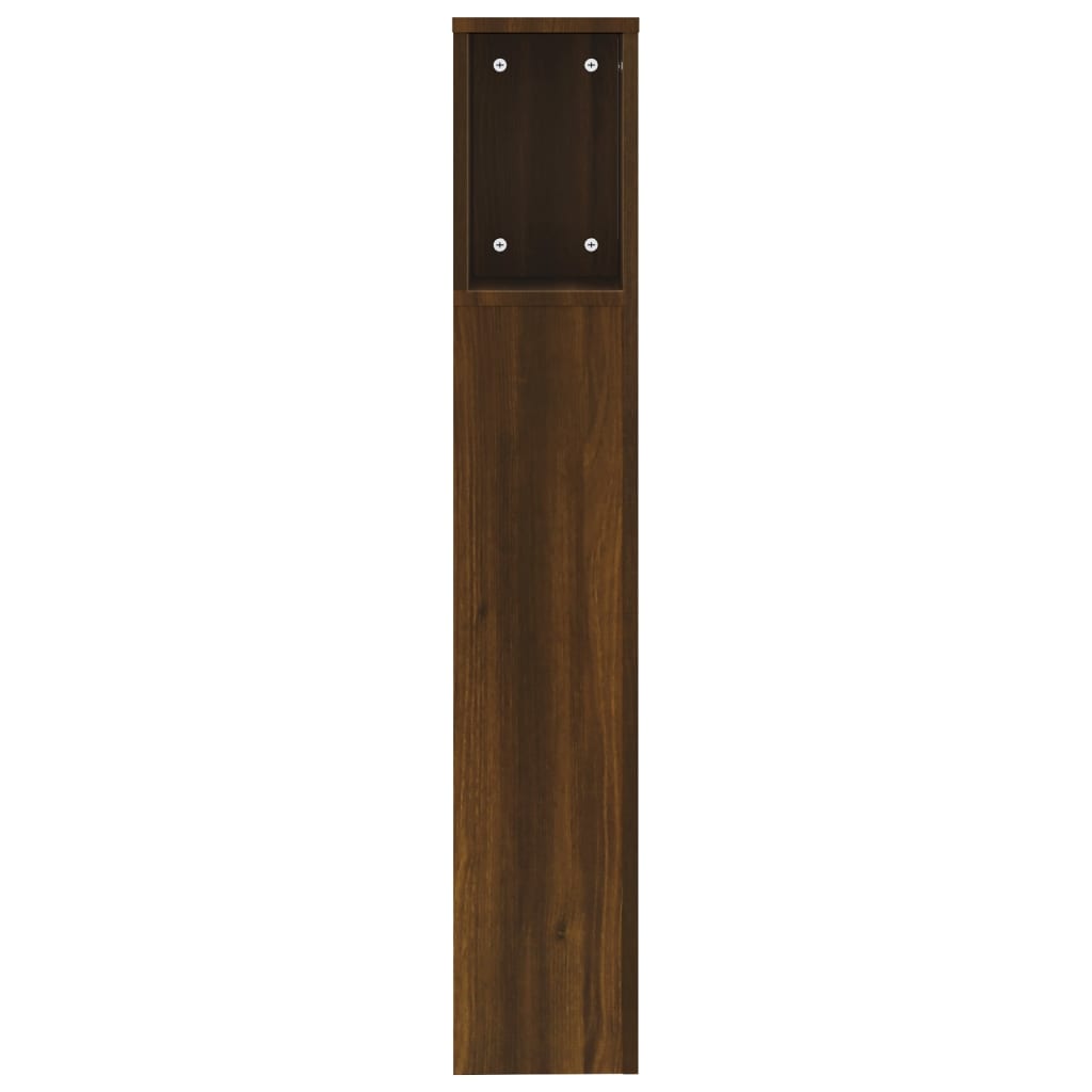 Kopfteil mit Ablagen Braun Eichen-Optik 200x18,5x104,5 cm