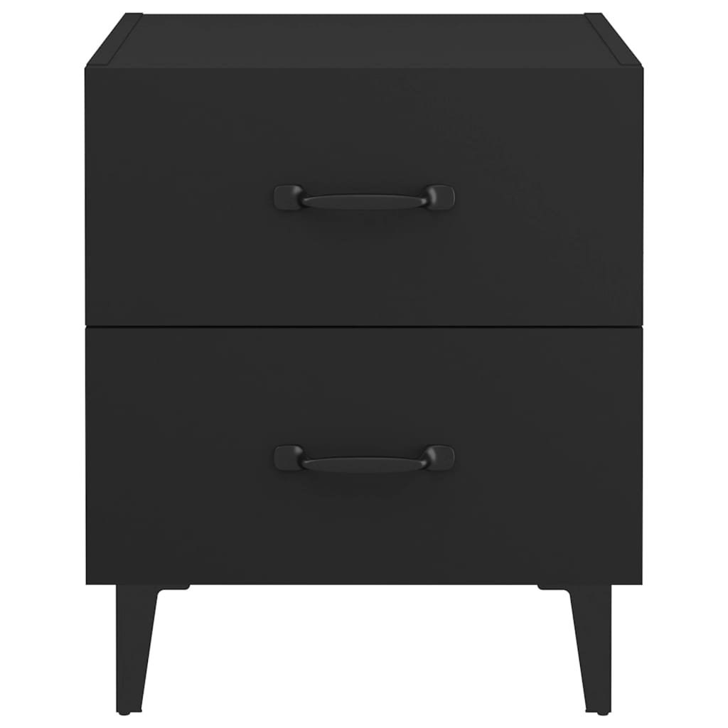Nachttische 2 Stk. Schwarz 40x35x47,5 cm
