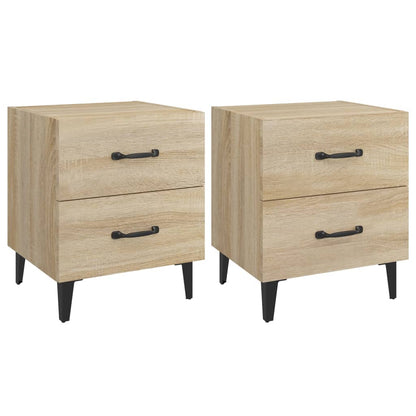 Nachttische 2 Stk. Sonoma-Eiche 40x35x47,5 cm