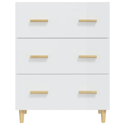 Sideboard Hochglanz-Weiß 70x34x90 cm Holzwerkstoff